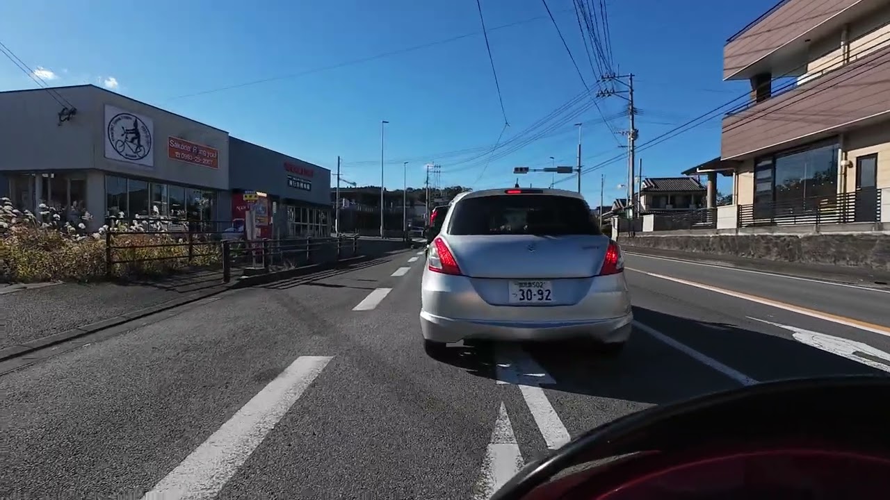 Driving in Ibusuki, Kagoshima, Japan on a scooter, 4K, 60fps