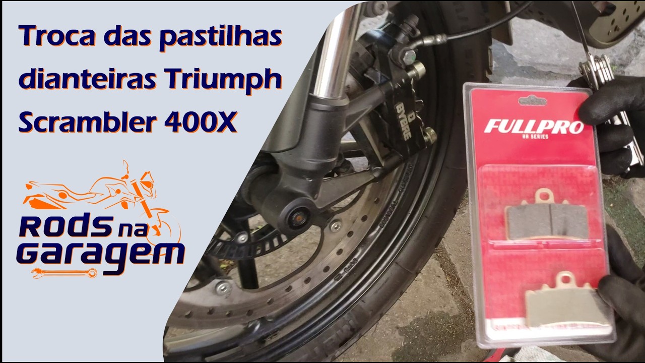 Scrambler 400X - Troca das pastilhas de freio dianteiras