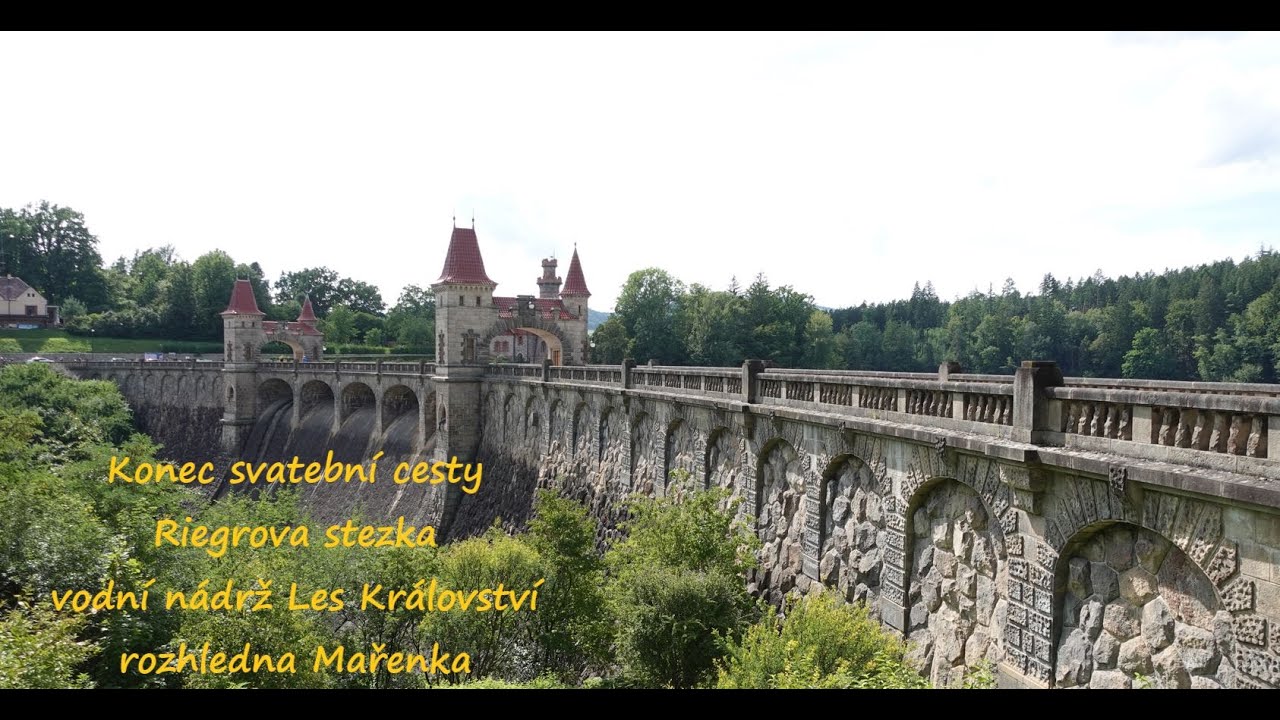 Konec svatební cesty Riegrova stezka vodní nádrž Les Království rozhledna Mařenka