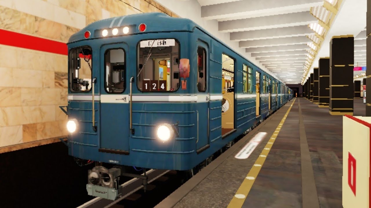Roblox l Saint Petersburg Metro - 81-503 EMX Prospect Veteranov → Ploschad ' Lenina
