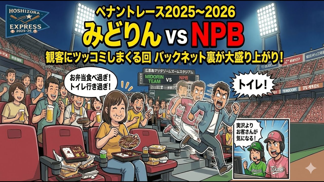 【企画】たかりーvsみどりんvsNPB ペナントレース2025～2026 第35戦(第12節 第2試合) 観客にツッコミしまくる回 バックネット裏が大盛り上がり！