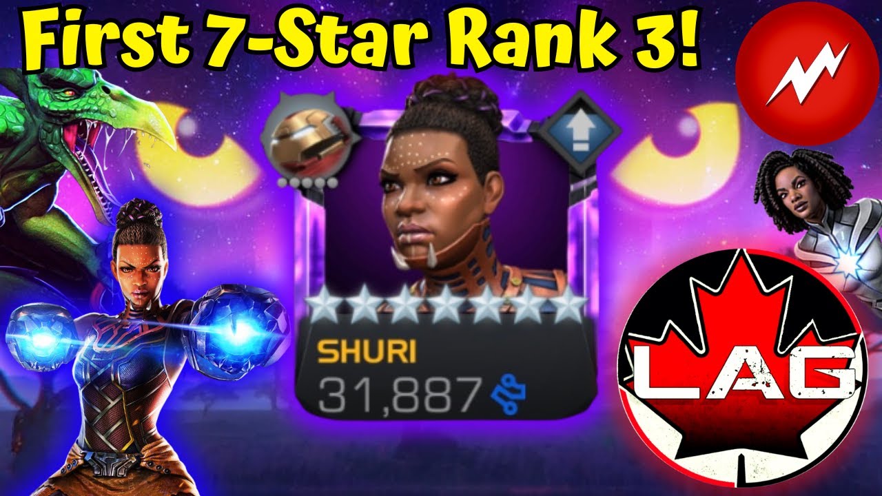 My First 7-Star Rank 3 Shuri! Best Tech Champion? x2 Necropolis Solos + AW Rank 3 Photon!? - MCOC