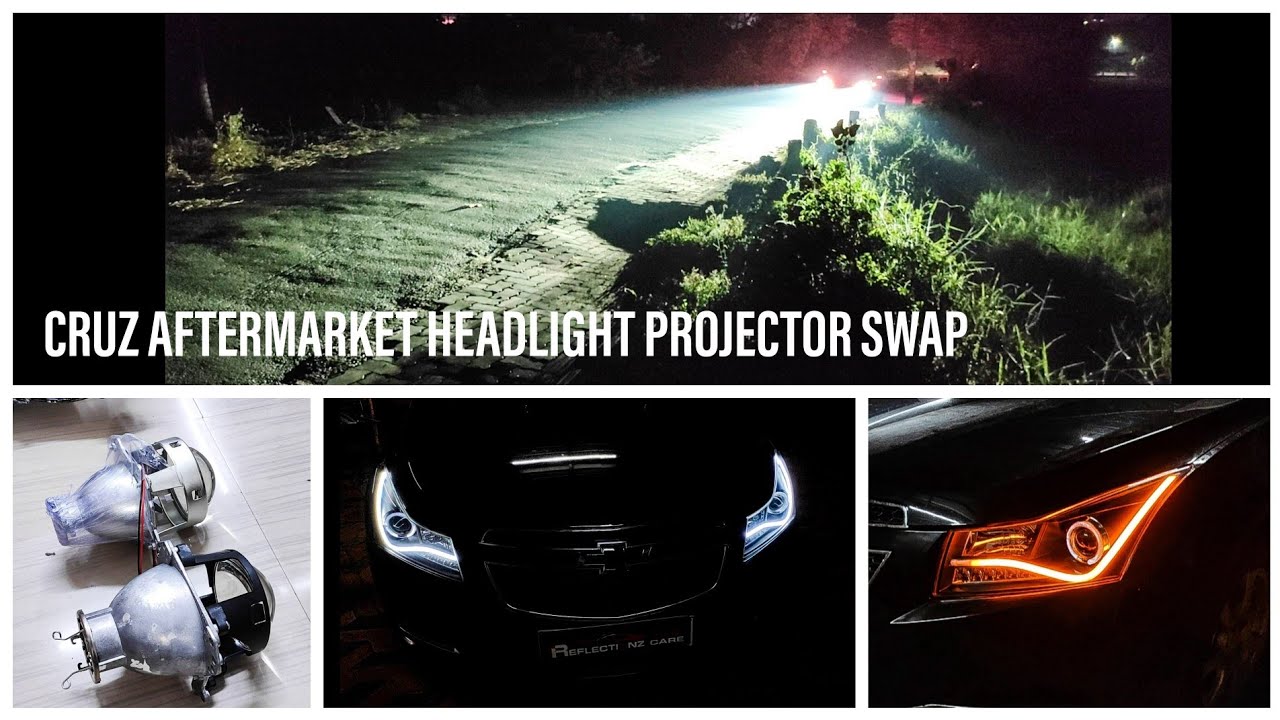 Cruz headlight modification// Projector & DRL Swap// latest updates 2020