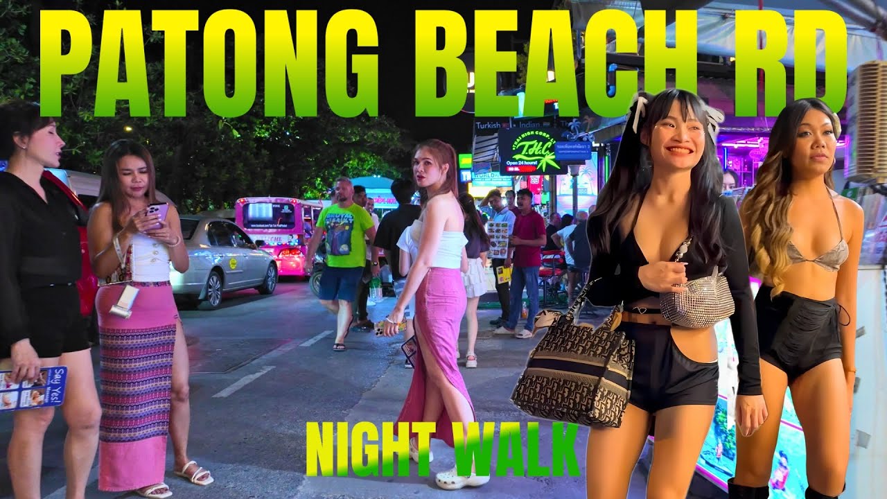 🌴 Phuket Thailand Night Walk | Patong Beach Road to Bangla Road | April 2025 🚶&zwj;♂️✨