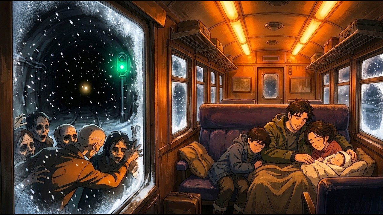 Surviving in a Forgotten Mountain Train During a Zombie Apocalypse| Cozy Ghibli ASMR