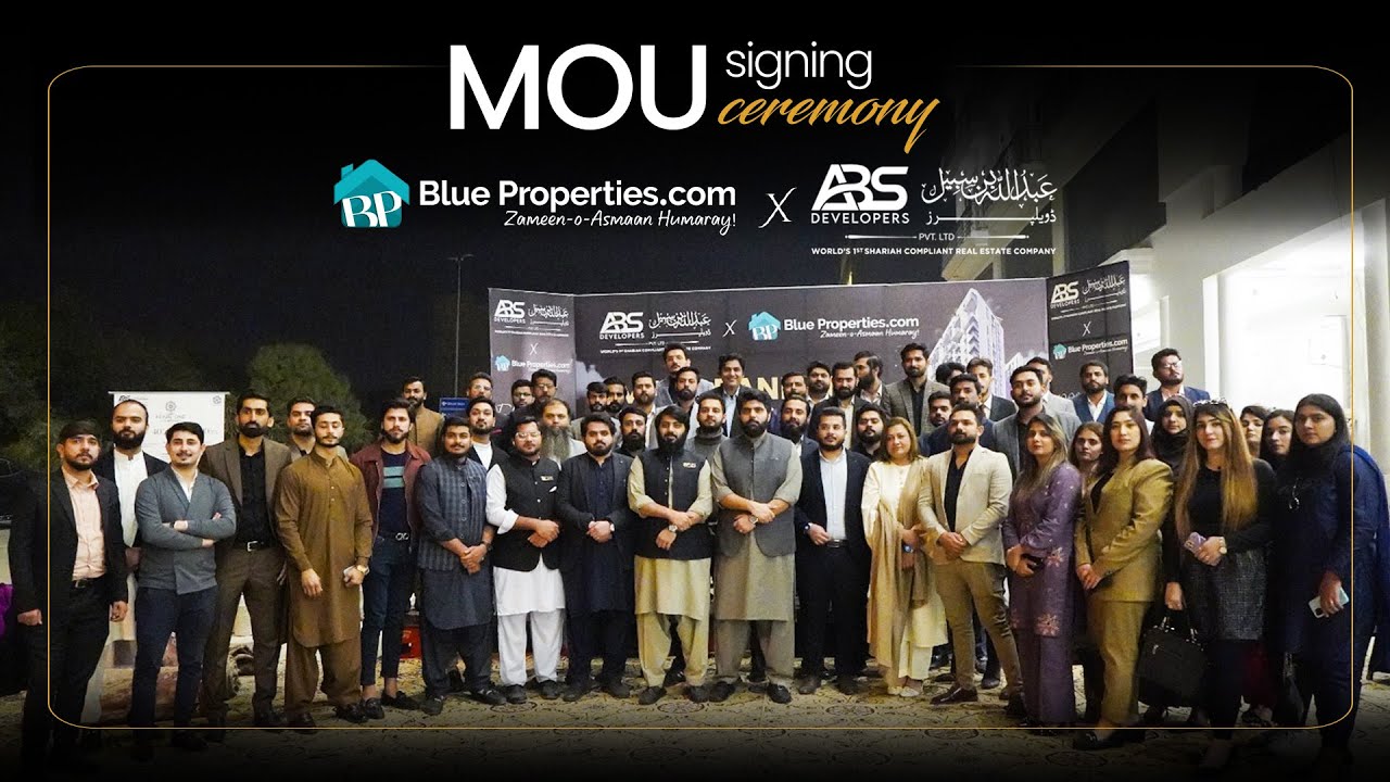 MOU Signing Ceremony | BlueProperties.com & ABS Developers | Shariah Compliant Project in Lahore