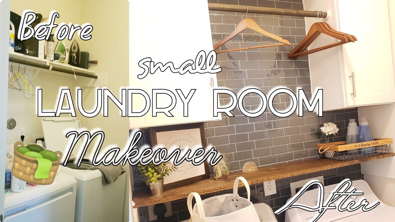 DIY Laundry Room Makeover | Laundry Room Tour | Small Laundry Room Organization