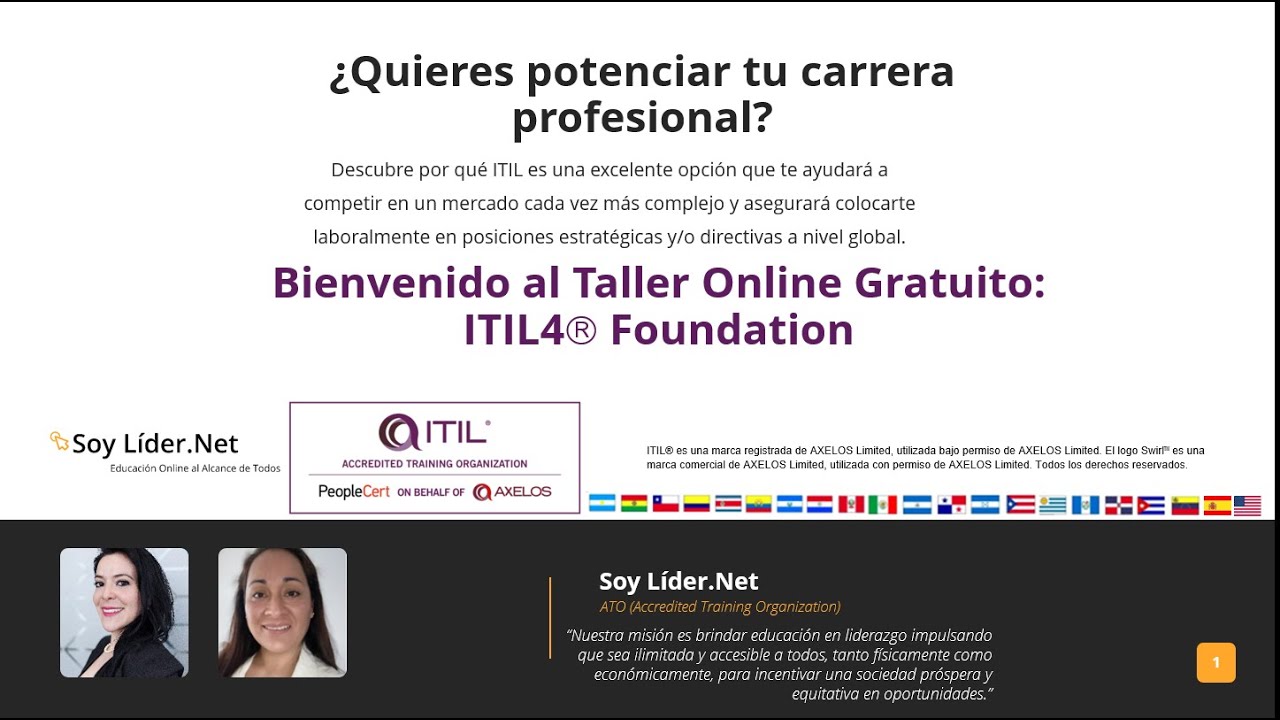 Taller Online Gratuito: ITIL4&reg; Foundation