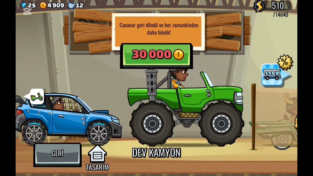 UZUN BİR ARADAN SONRA TEKRAR BURDAYIM😁😁-hill climb racing 2 harita yapıp oynadım.