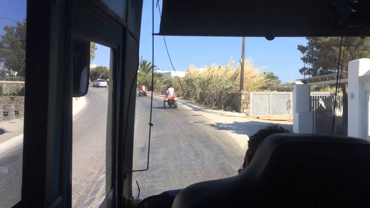 8-11-14 Bus ride from Mykonos to Paranga Beach