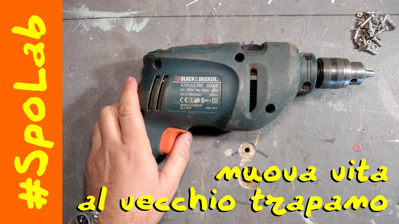 Recuperare un vecchio trapano rotto, con un nuovo cuscinetto.