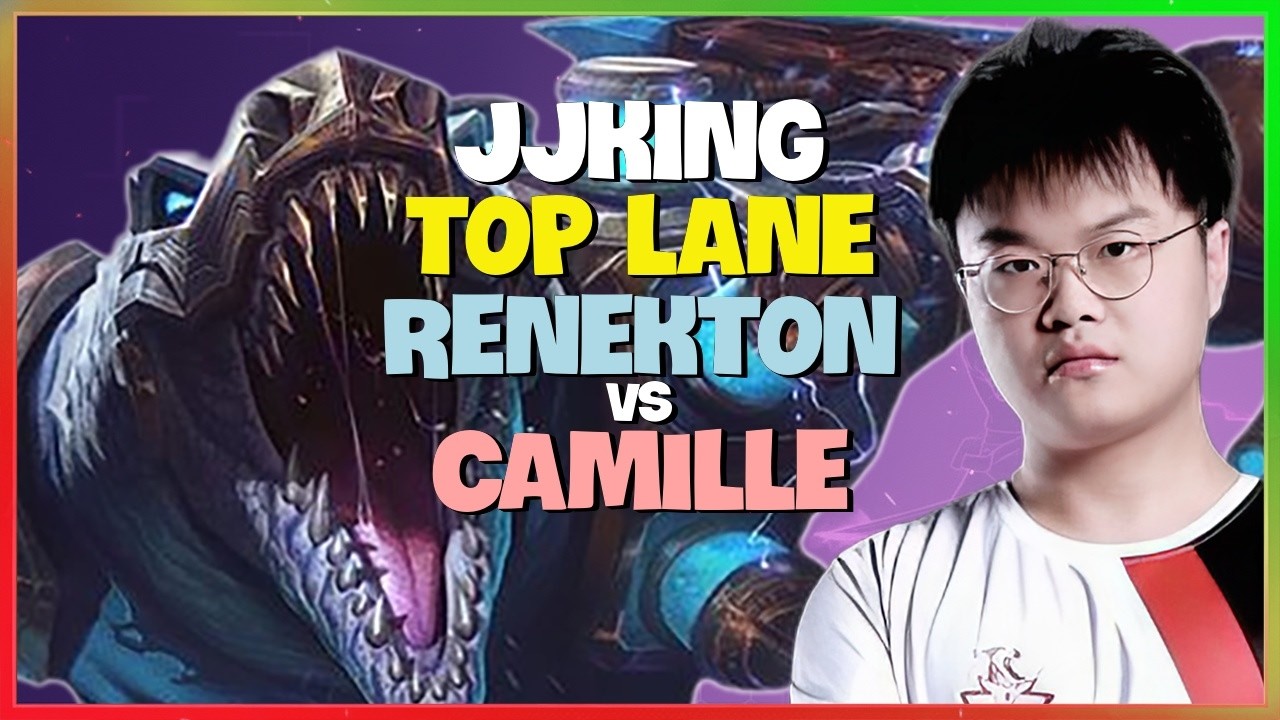JJking Renekton : This Rank 1 Fiora God is CRUSHING the Super Server Camille matchup - Engsub