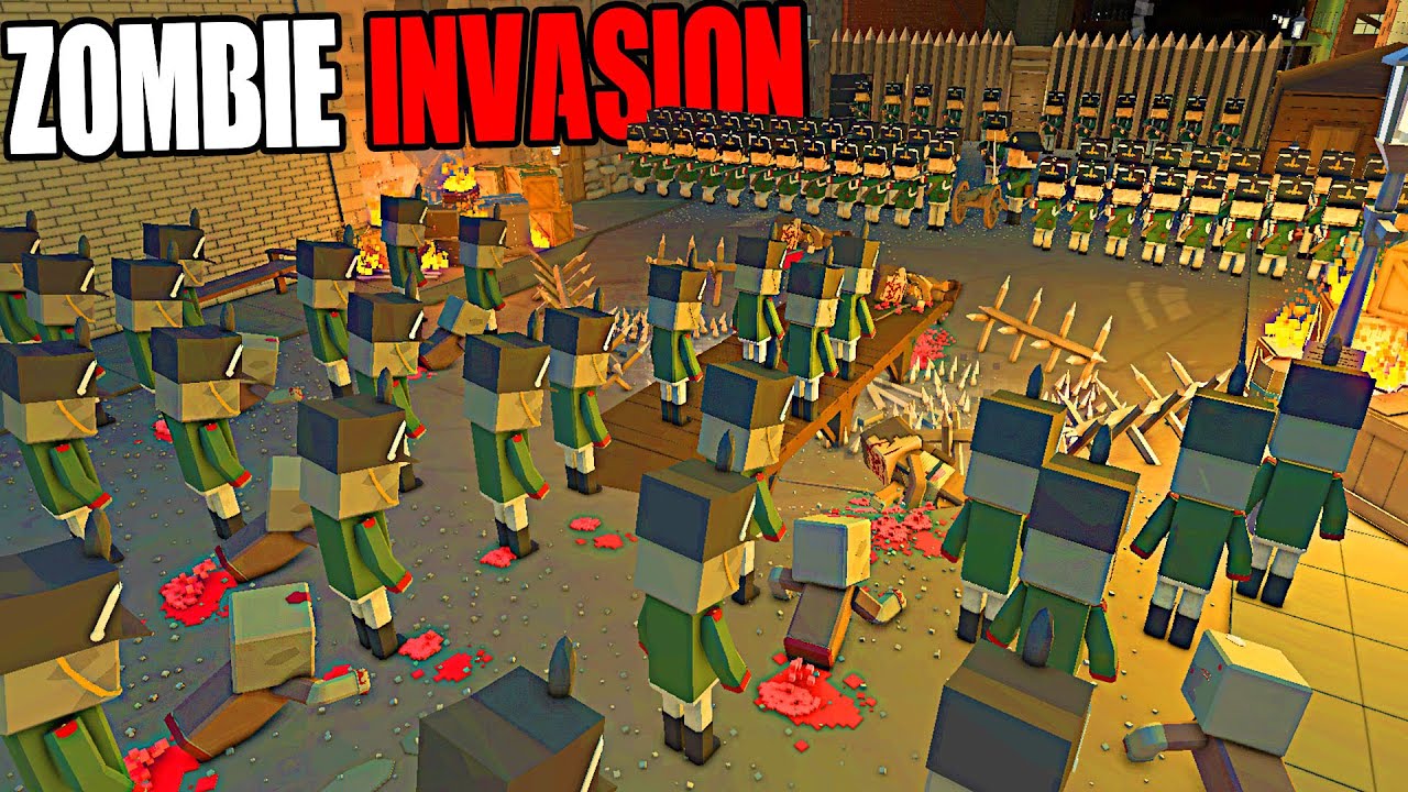 Can ZOMBIE ARMY Invade VS MUSKET LINE Barricade Defense?! - Ancient Warfare 3
