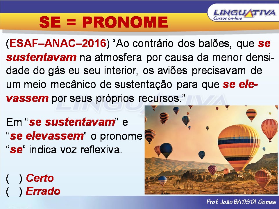 SE = REFLEXIVO ou INTEGRANTE DO VERBO?