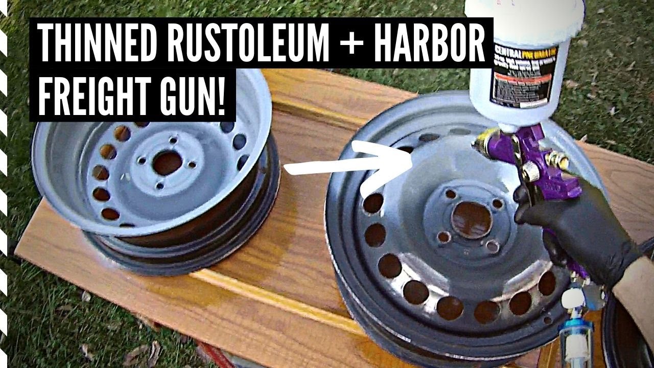 Стрельба по Рустолеуму из краскопульта Harbor Freight!