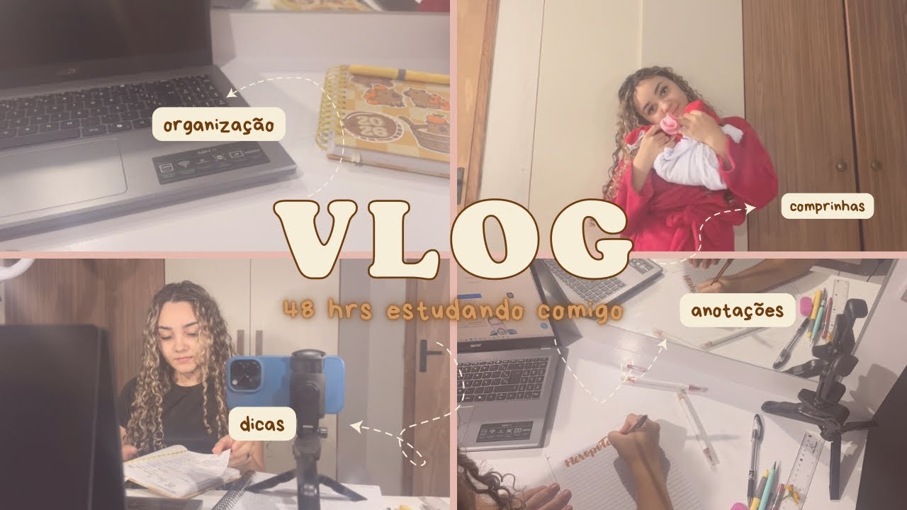 STUDY VLOG | 48 horas estudando comigo, comprinhas, dicas, acidente dos meus pais :(