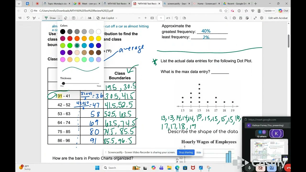 MTH 160 Test Review