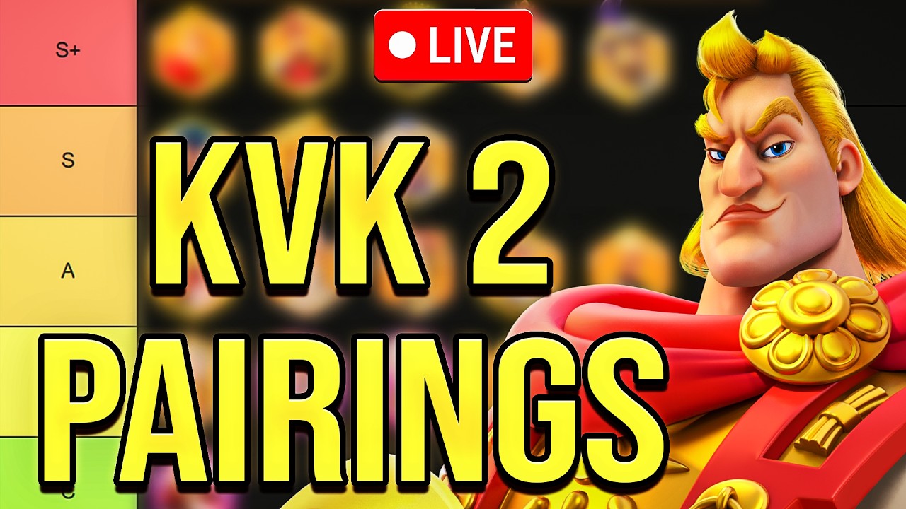 RANKING KVK 2 Commander Pairings LIVE!! | Rise of Kingdoms