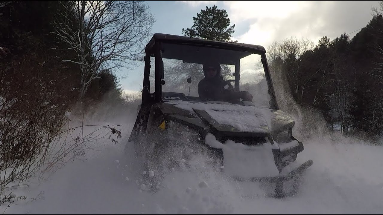 Cheapest UTV. Polaris Ranger 570 snowmobile. Riding after 12 inches of snow.