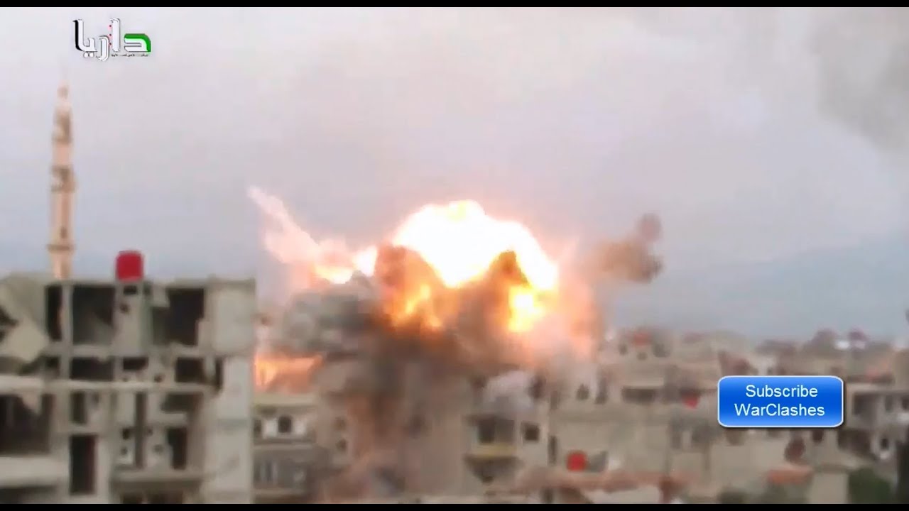 Syria War 2015 - Government Strikes Hit Darayya