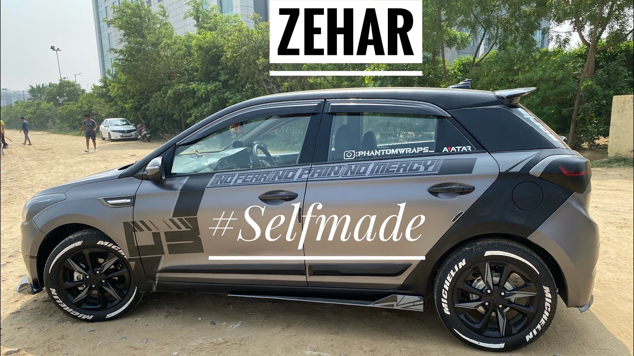 Only Satin Gunmetal Grey i20 in india🔥 #Selfmade