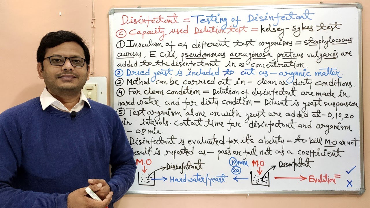 Microbiology 95 = Disinfectants (08) | Evaluation of Disinfectant by Capacity Dilution Test