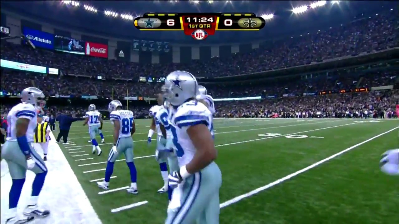 Tony Romo to Miles Austin TD at New Orleans 12/19/09 w/Brad,Babe & Kristi