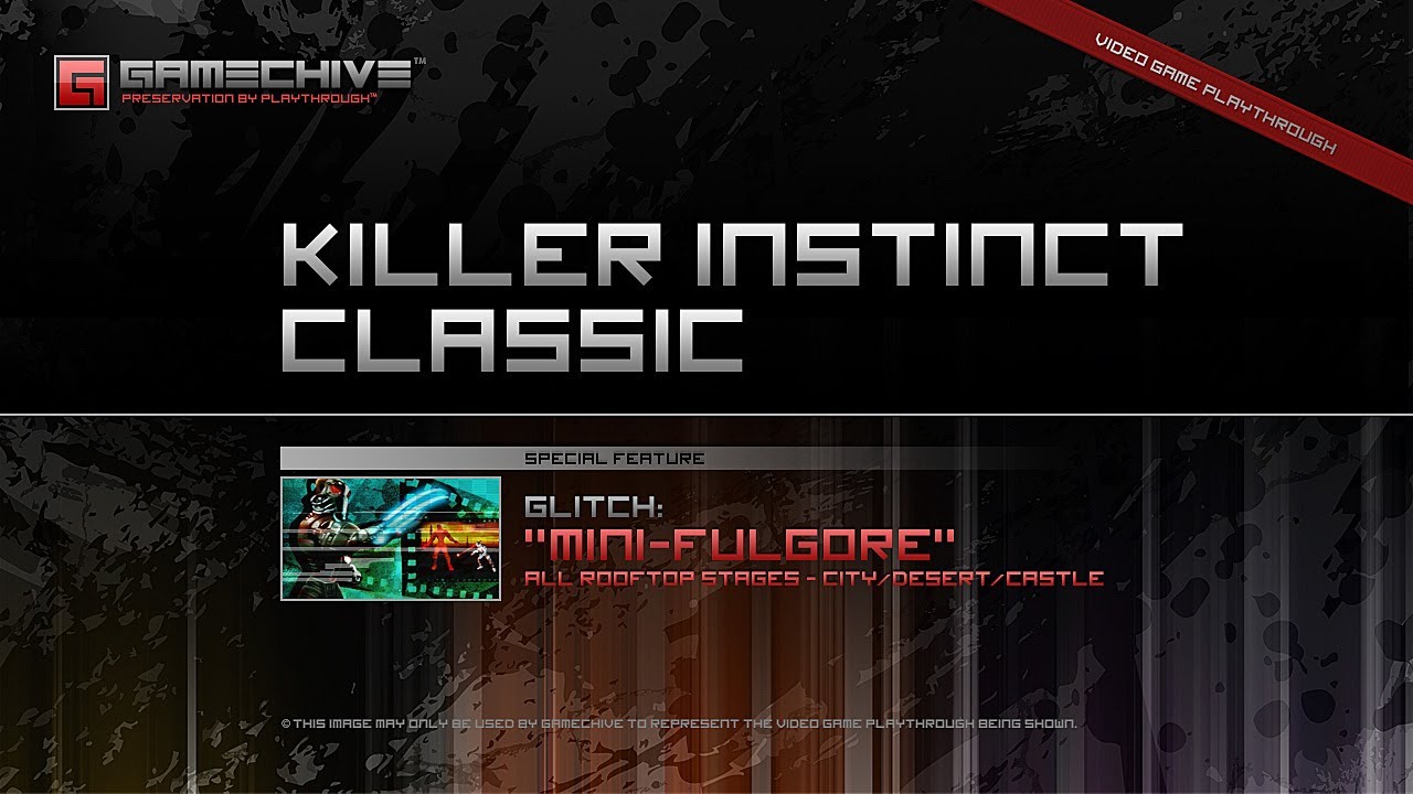 Killer Instinct Classic (XB1) Gamechive (Glitches, Pt. 5/9: Mini-Fulgore, All Rooftop Stages) [v1.4]