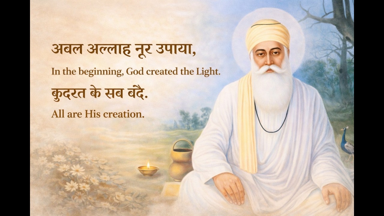 Aval Allah Noor Upaya – Guru Nanak Dev Ji Shabad | Ek Noor Te Sab Jag Upjya | Divine Oneness & Unity