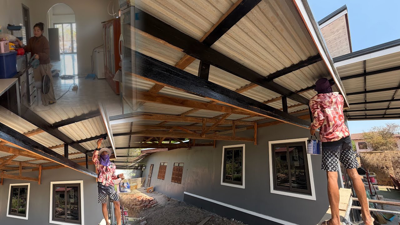 วันนี้เป็นสีทาช่าง😄 ทำความสอาดบ้านวันนี้จะเสร็จไหม