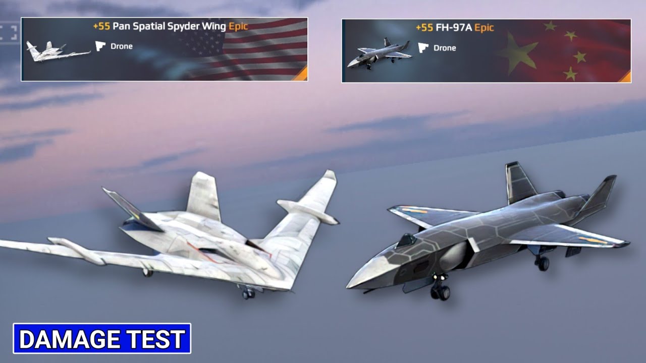 Pan Spatial Spyder Wing VS FH-97A Drone Damage Test - Modern Warships