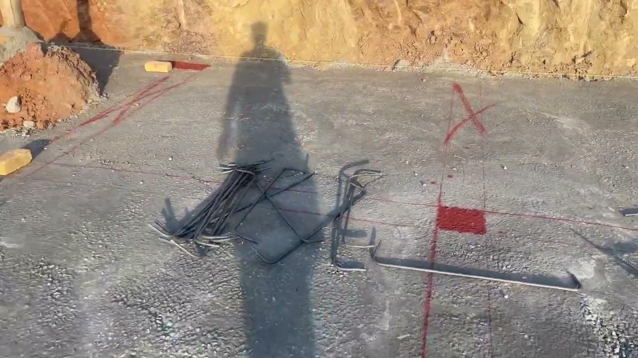 House construction steps || lean concrete and lay out for foundation steel by the dynamic Engineers