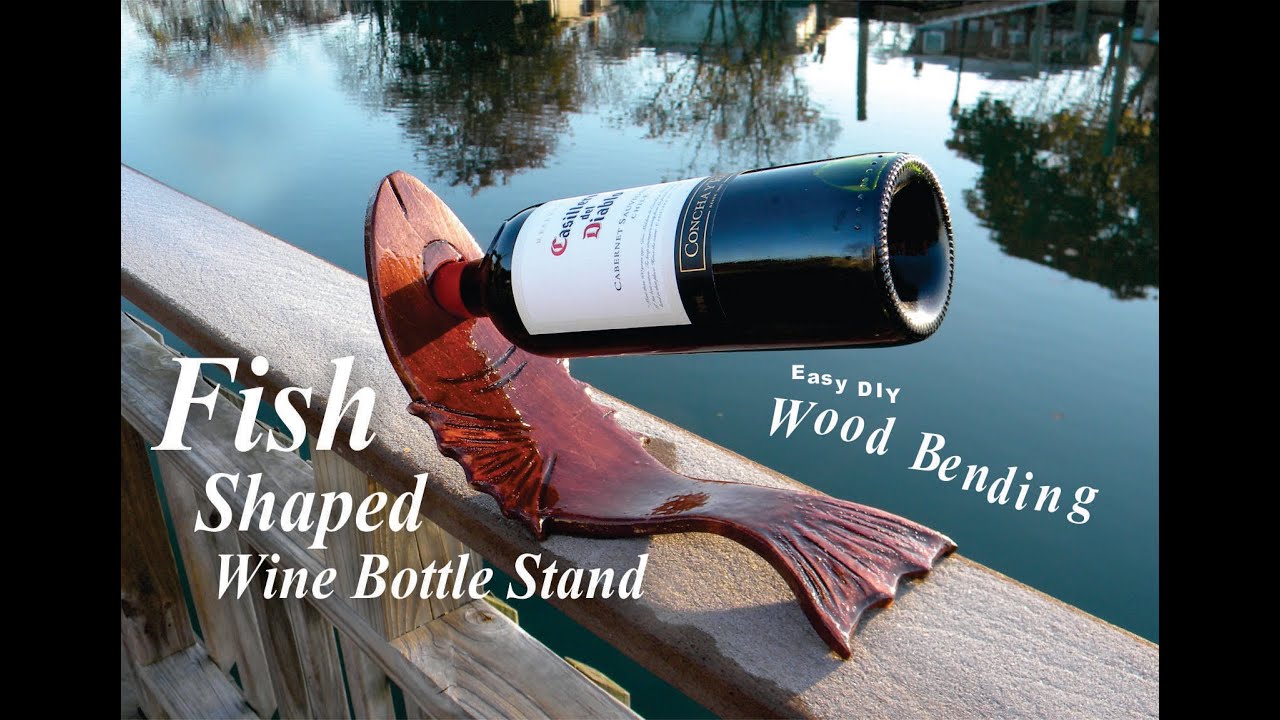 How to make a Fish Shaped Wine Bottle Stand Easy Wood Bending