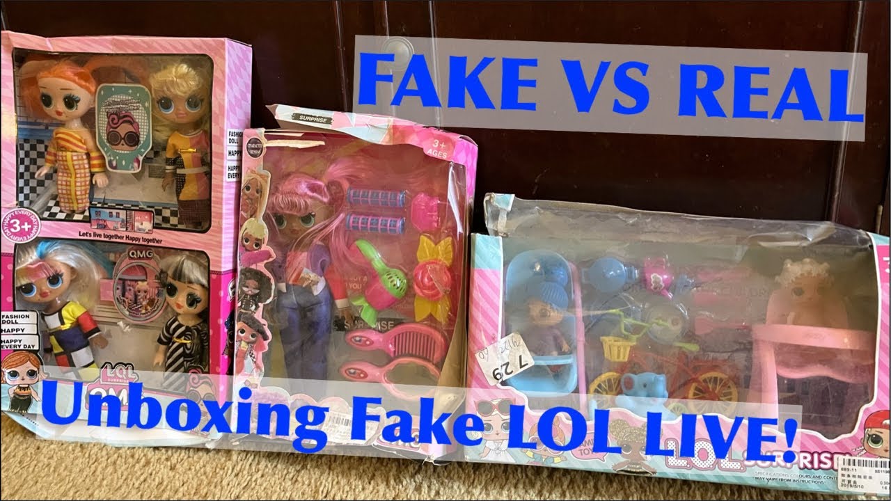Real vs Fake! Unboxing FAKE LOL Surprise Dolls LIVE!