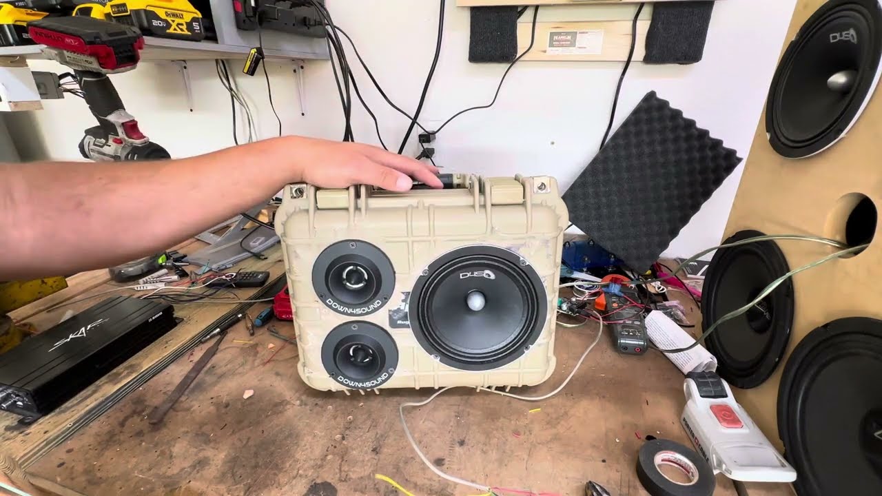 Come build a portable Bluetooth speaker box from harbor freight with me