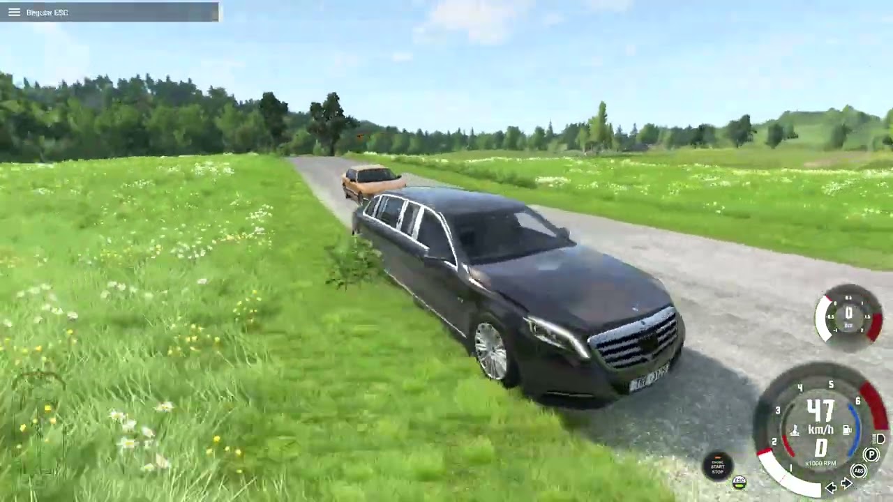 BeamNG drive мерседес майбах агрессивная езда