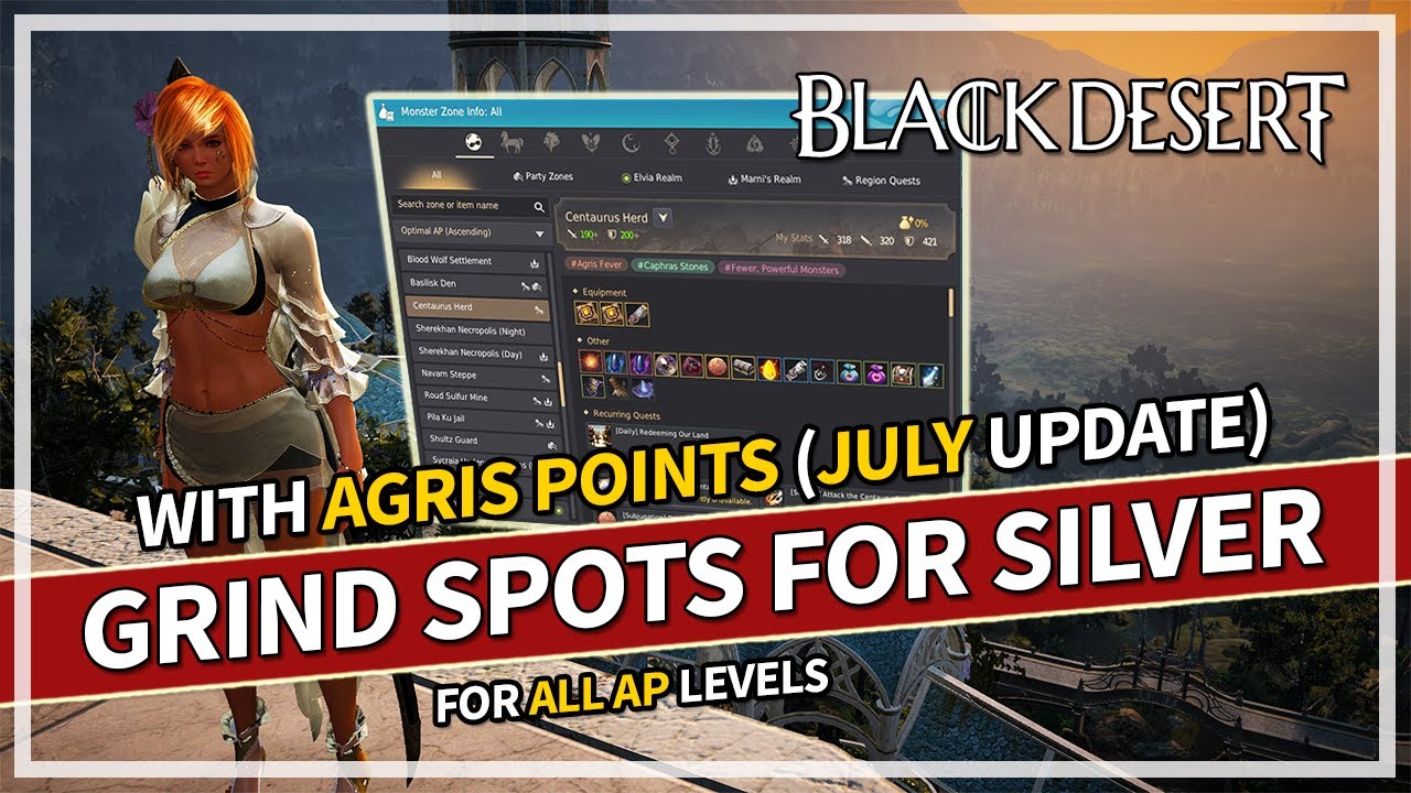Best Grind Spots for Silver with AGRIS For All AP Levels Guide | Black Desert