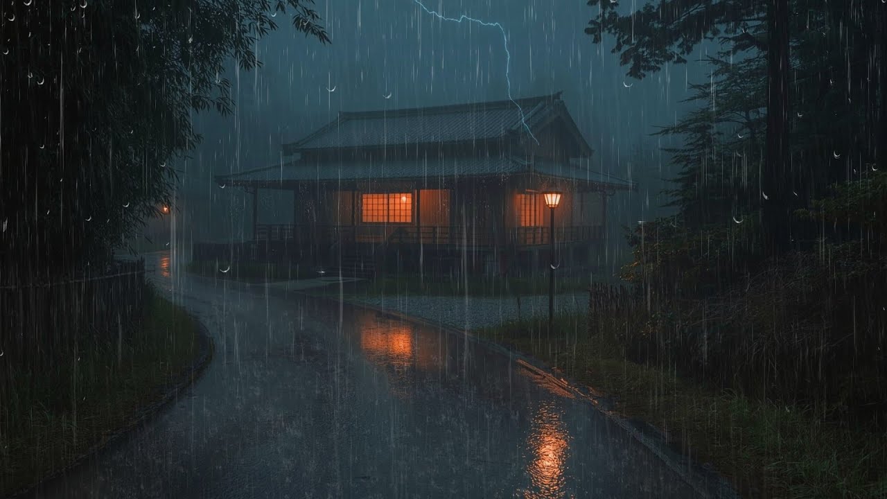 Sleep Deeply with Heavy Rain and Thunder in the Forest | Calm Nature Sounds for Rest