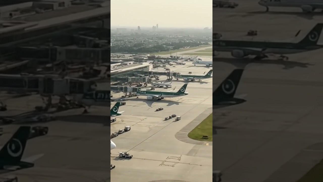 Emirates A380 at Lahore Airport | Aerial View with Pakistani Aircraft