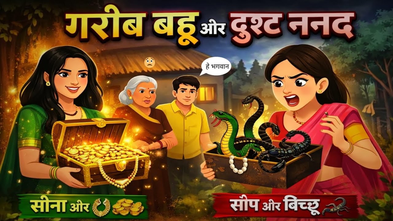 गरीब बहू और दुष्ट ननद | Garib Bahu Aur Dusht Nanad | Hindi Kahani | Moral Story | Animated Story