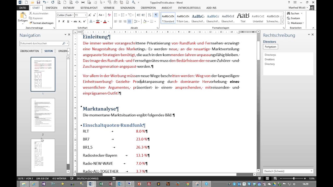 Kleine Tipps und Tricks f&uuml;r Word