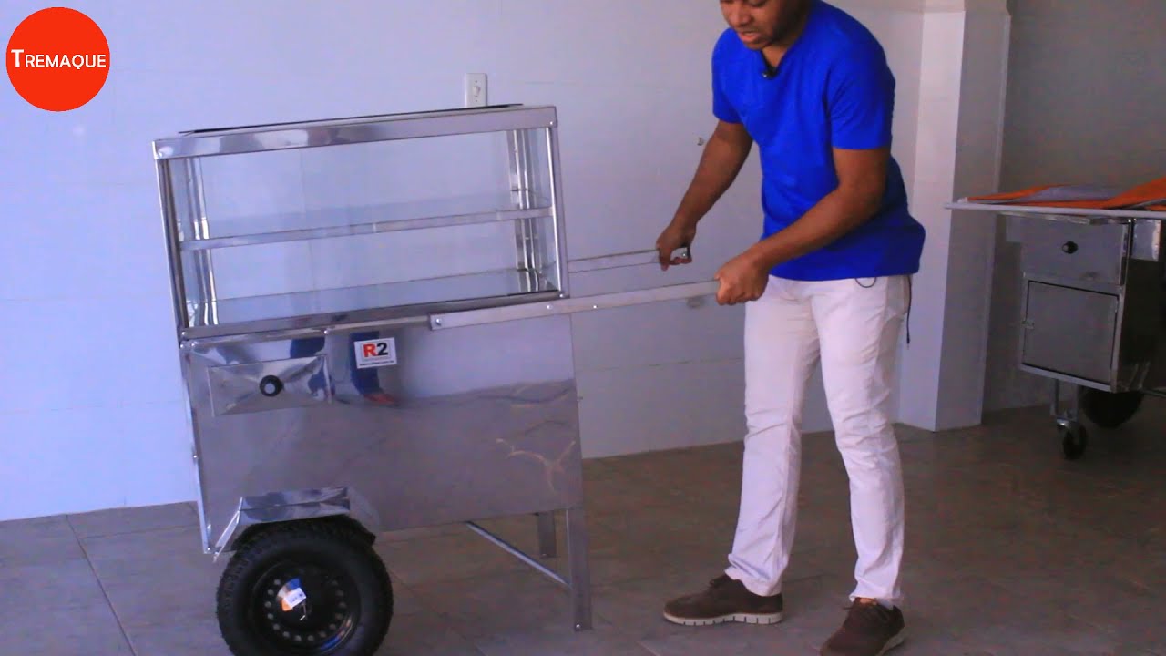 Carrinho de Doce | ou Multiuso Vidro de Inox