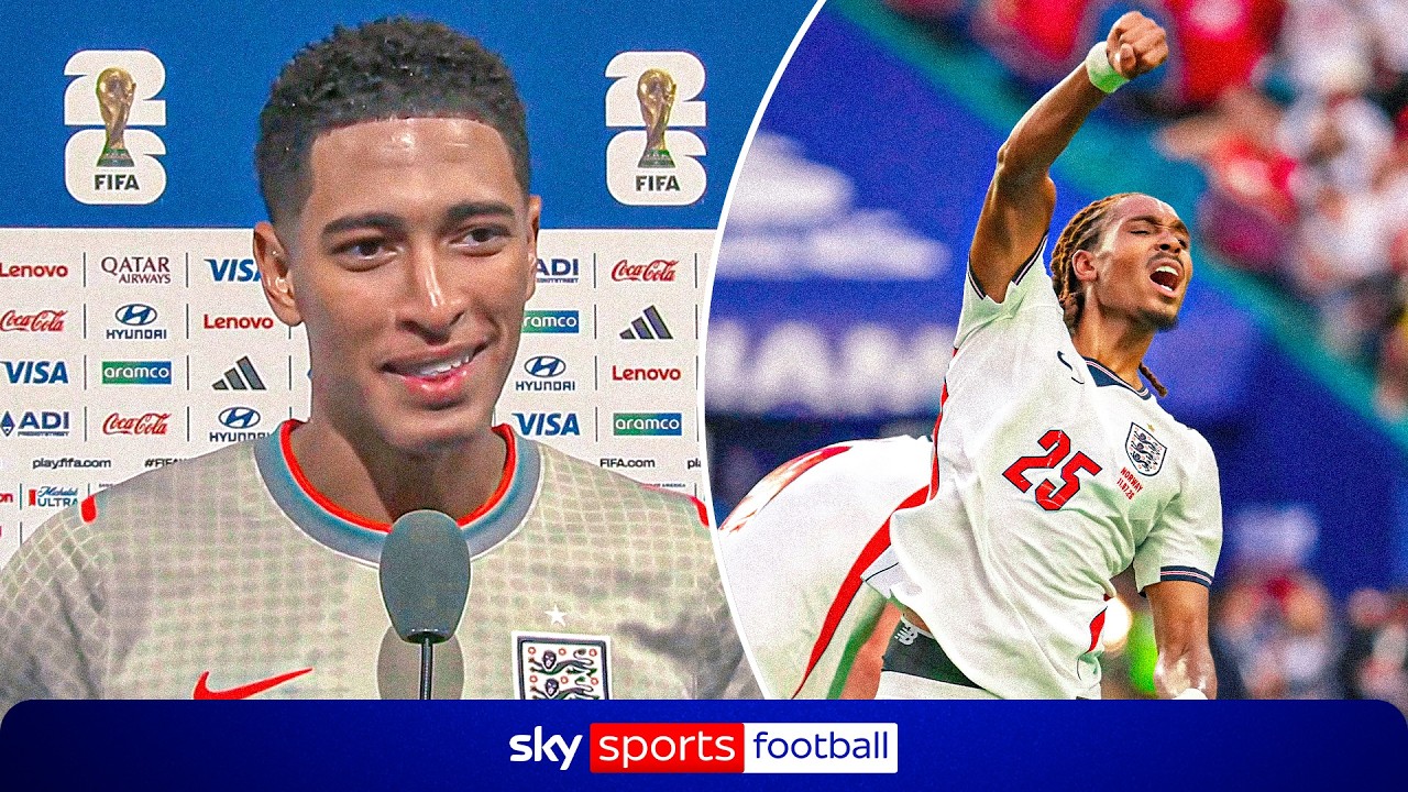 Jude Bellingham, Jordan Pickford and Djed Spence react to reaching World Cup semi-finals 🏴󠁧󠁢󠁥󠁮󠁧󠁿