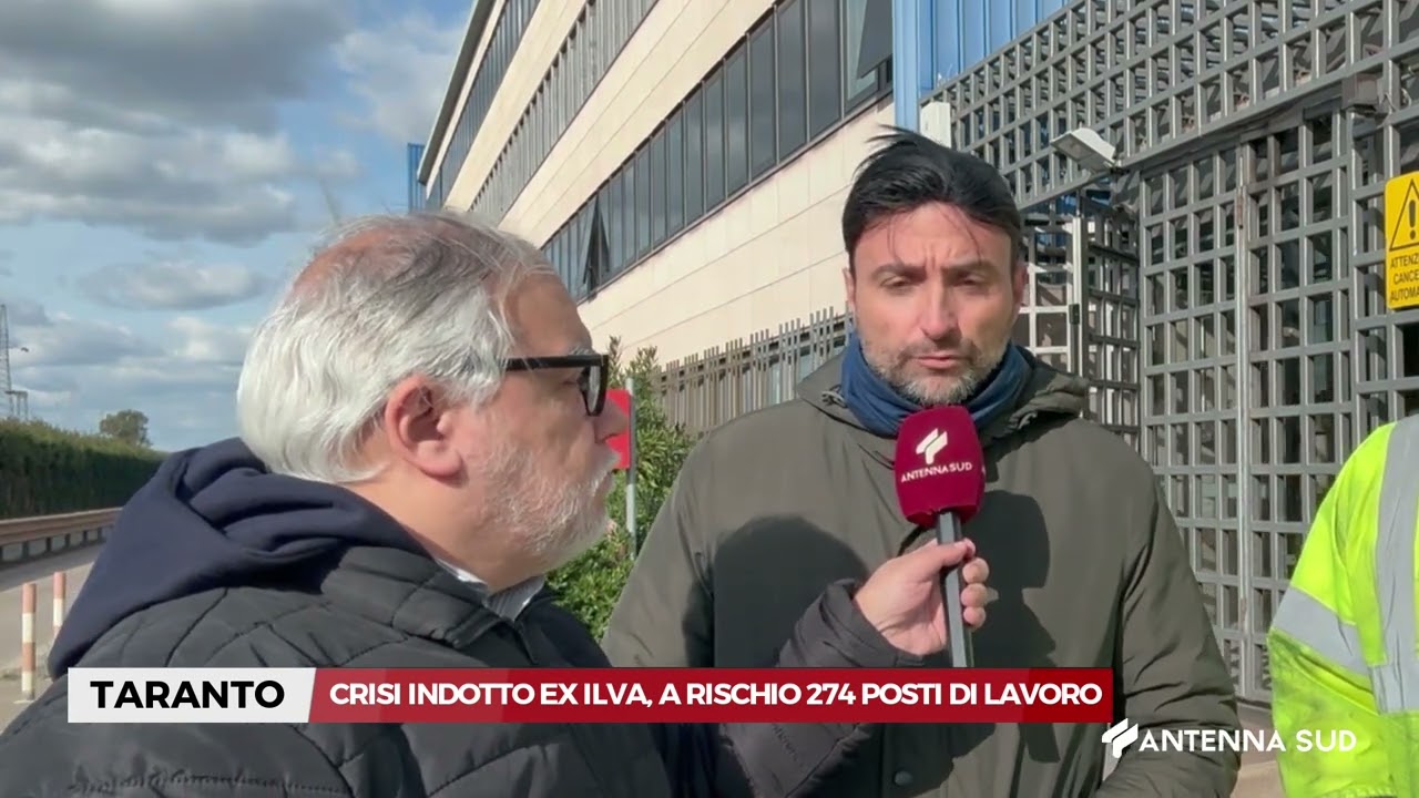 18 GENNAIO 2026   TARANTO   CRISI INDOTTO EX ILVA, A RISCHIO 274 POSTI DI LAVORO