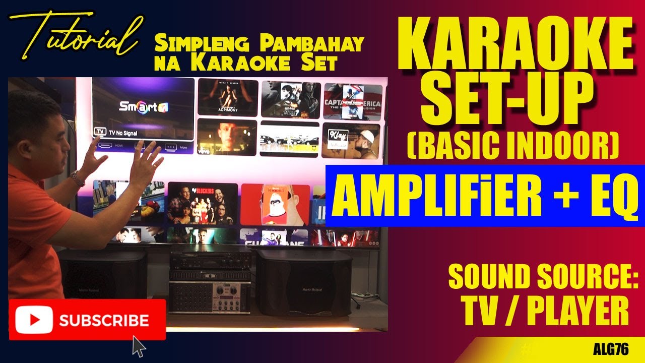 How to set-up basic indoor karaoke system using karaoke amplifier? (Tagalog)