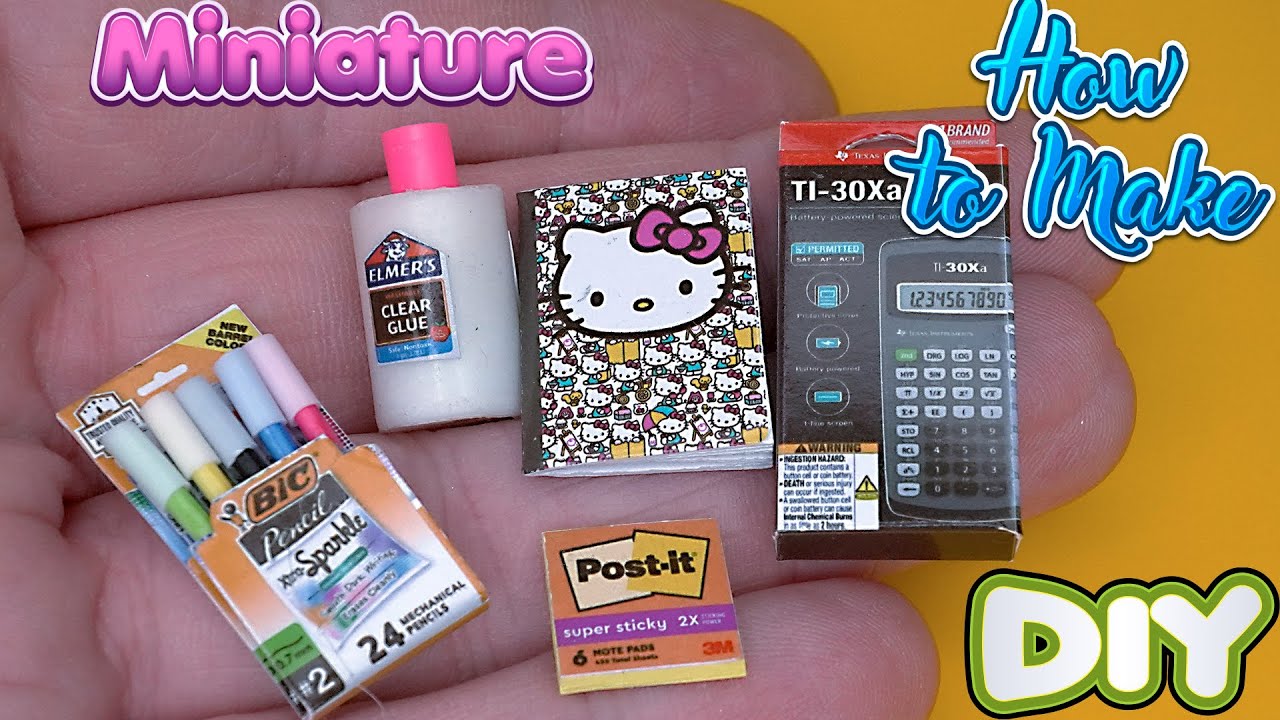 DIY Miniature School Supplies for Barbie, LOL & Mini Brands | Easy Dollhouse Crafts in 10 Minutes!