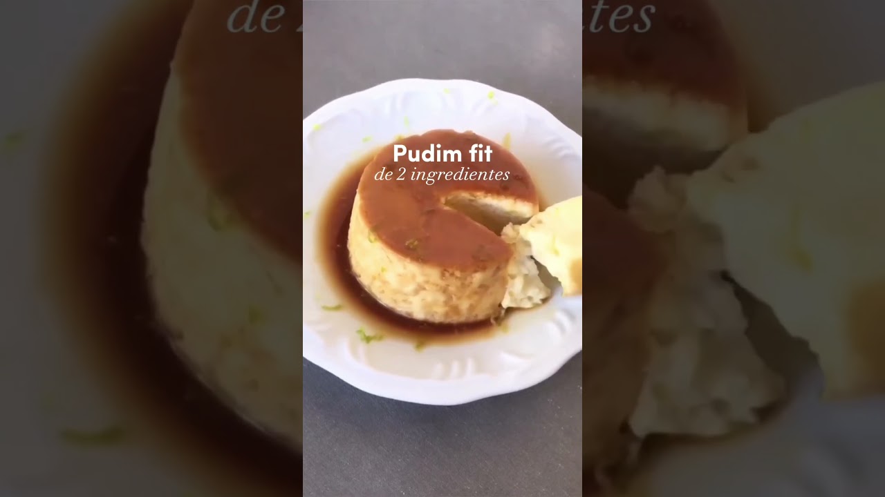 Pudim saud&aacute;vel fit com 2 ingredientes