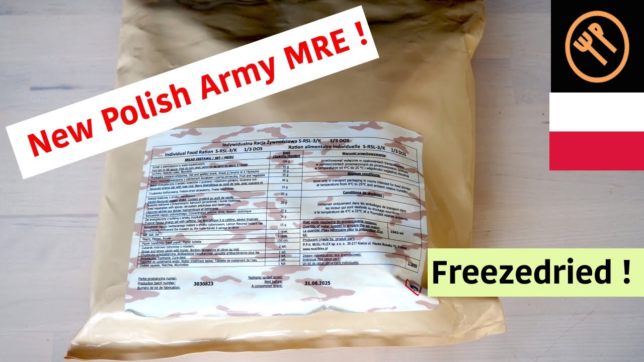 *NEW* Polish army MRE dinner S-RSL 3/K  freezedried