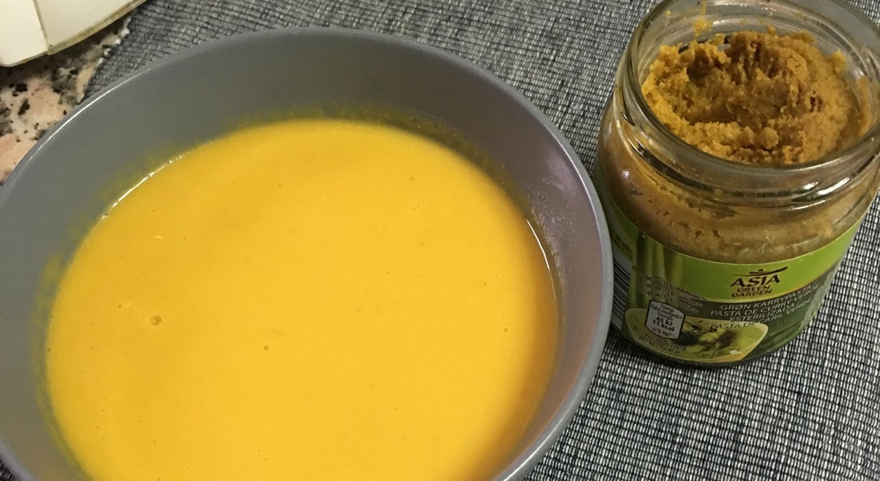Crema de Calabaza con curry en thermomix