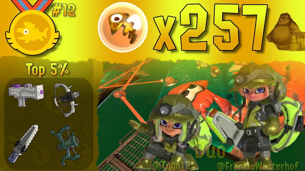 257 Golden Eggs As Duo With Randoms?! Eggstra Work Top 5% (Gameplay)